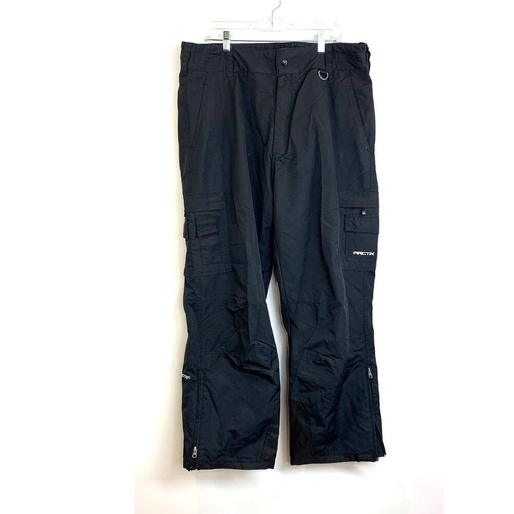 Arctix Snow Pants Insulated Cargo Pockets Skiing Black